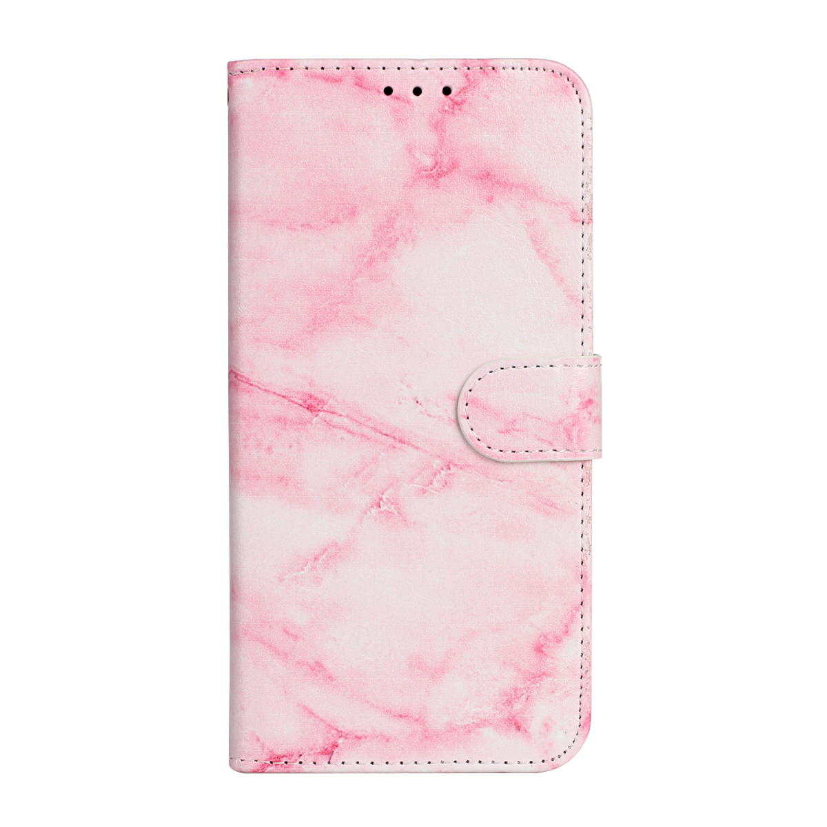 Marmorerat läderfodral, iPhone 13 Pro, rosa