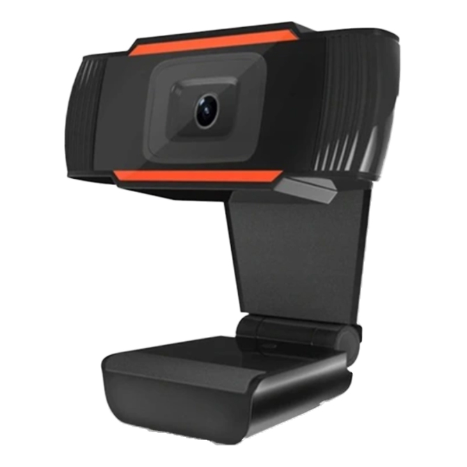 Webbkamera med inbyggd mikrofon, USB, CMOS, svart