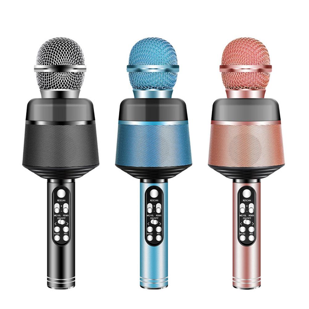 Karaoke trådlös Bluetooth-mikrofon, svart