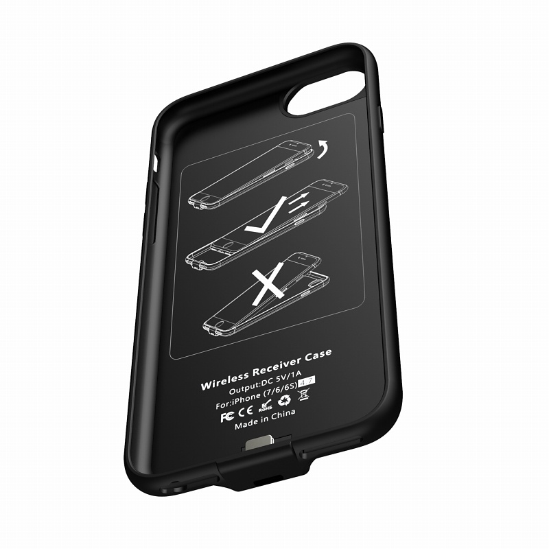 Wireless Charging Receiver Phone Case Soft TPU Bumper Frame with for i