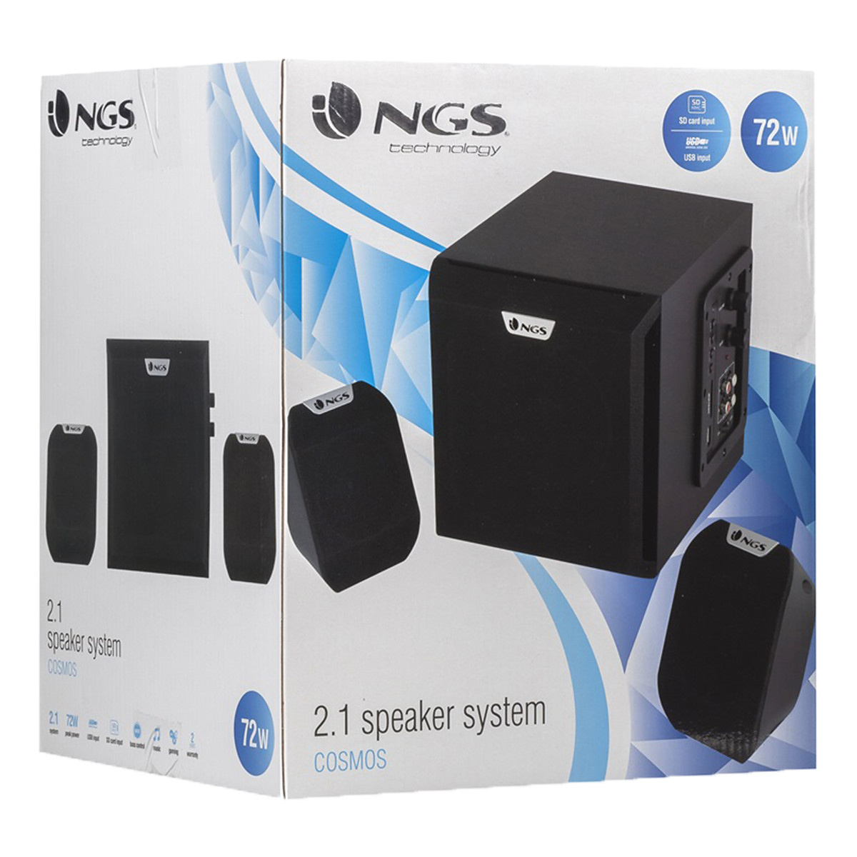 NGS Cosmos Power Ljudsystem, 72W, SD Card Input, USB