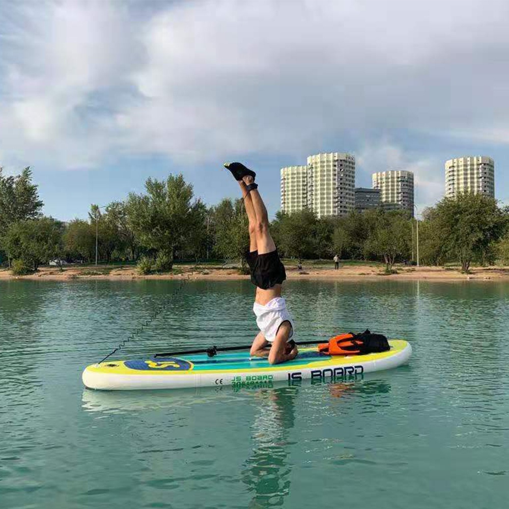 Uppblåsbar Stand Up Paddle Board, 305x81x15cm, blå/gul