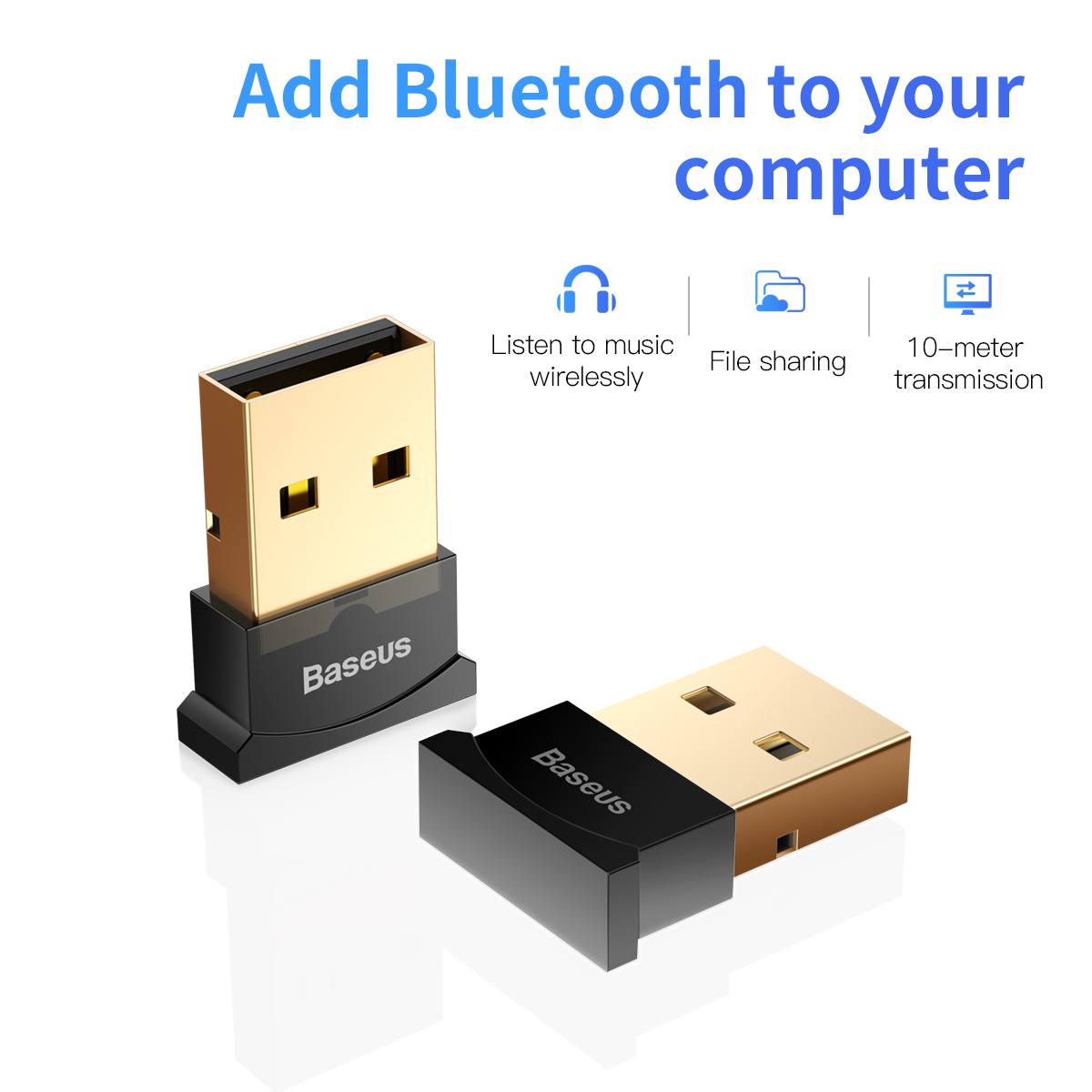 Baseus CCALL-BT01 USB Bluetooth-adapter för laptops, svart