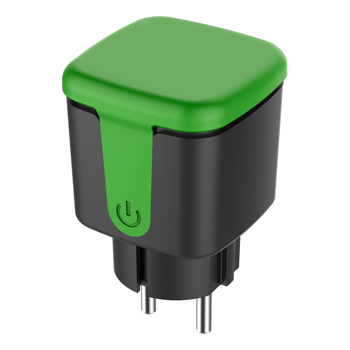 DELTACO SMART HOME strömbrytare, WiFi, 13A, svart/grön