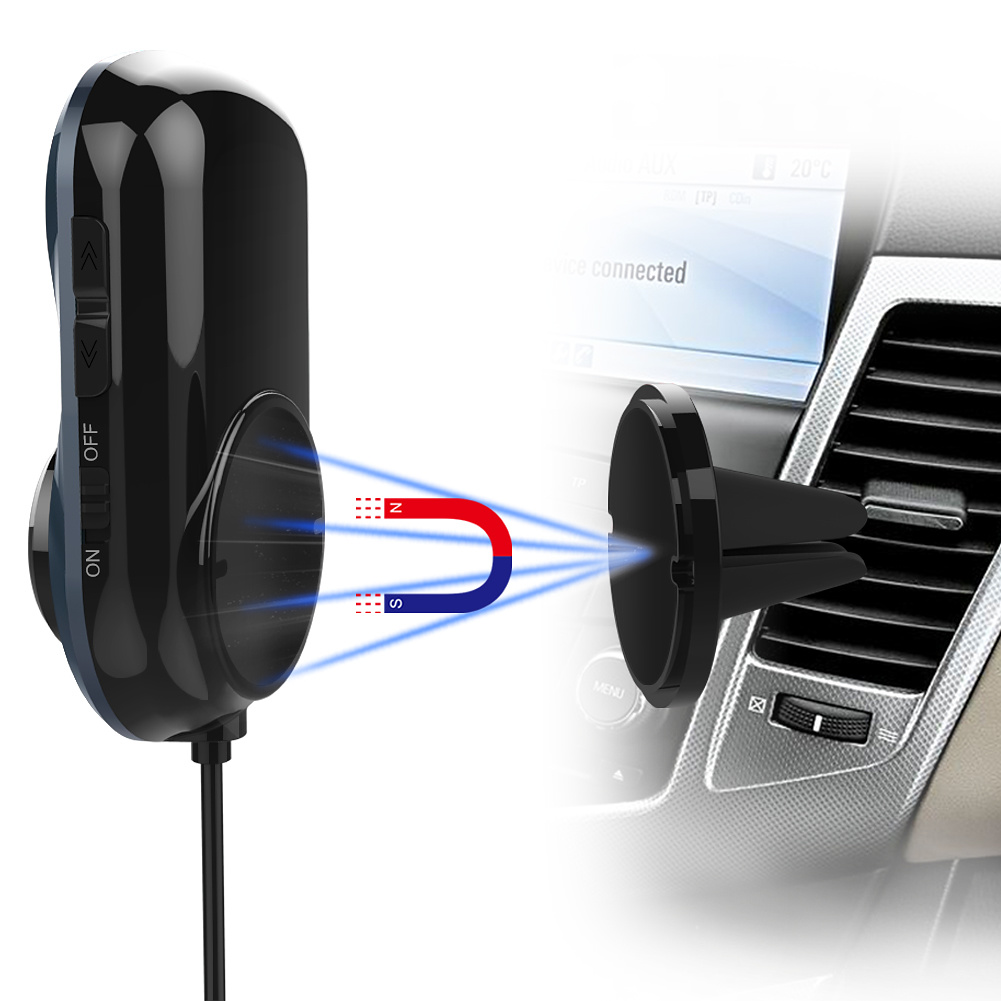 FM-sändare med Bluetooth-handsfree och billaddare, LCD-skärm