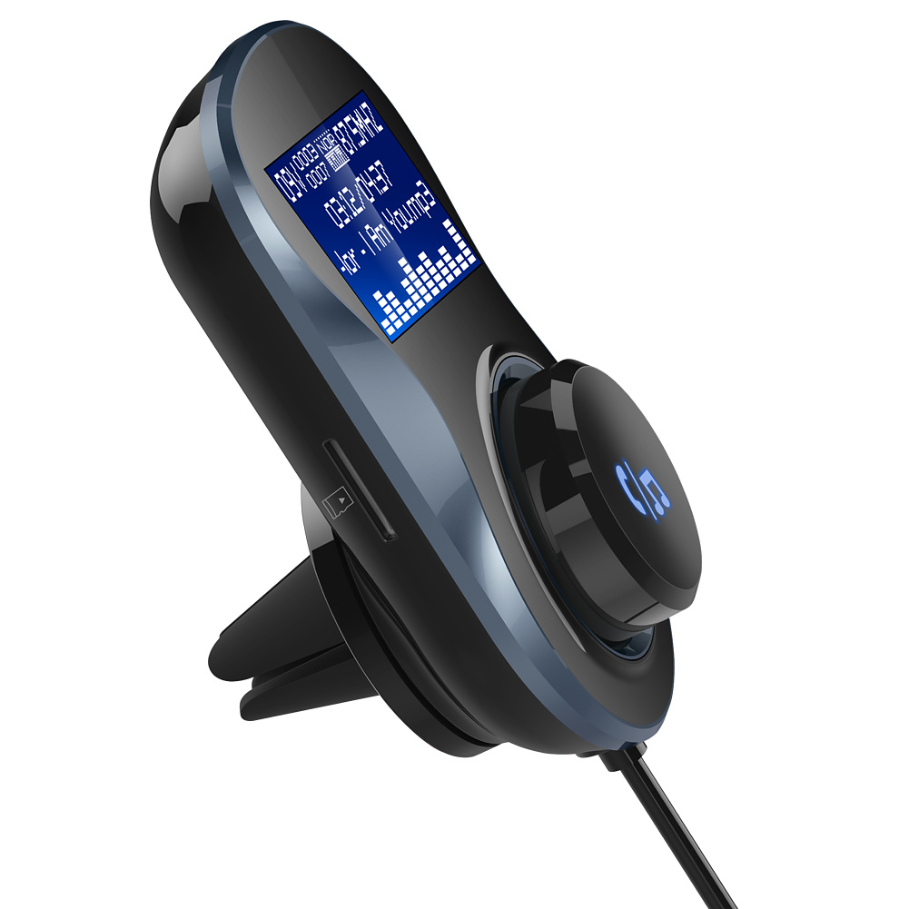 FM-sändare med Bluetooth-handsfree och billaddare, LCD-skärm