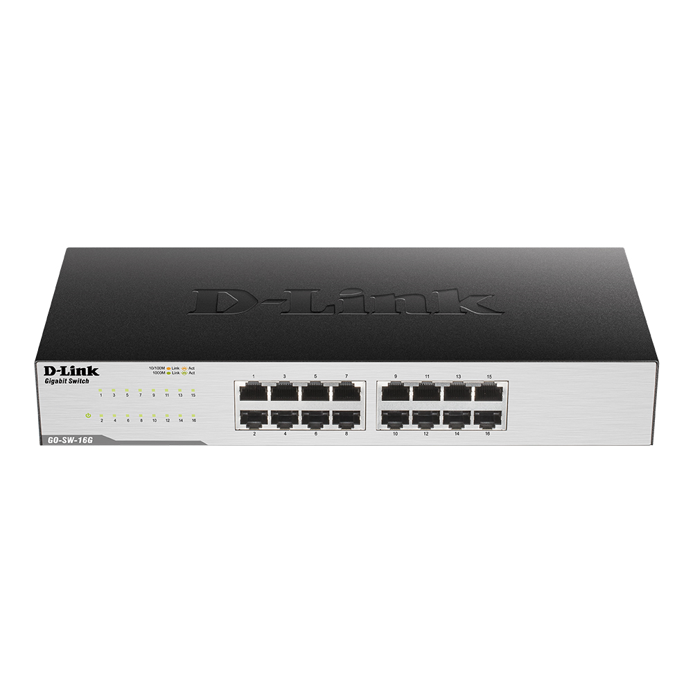 D-Link GO-SW-16G Gigabit Easy nätverksswitch, 16-port