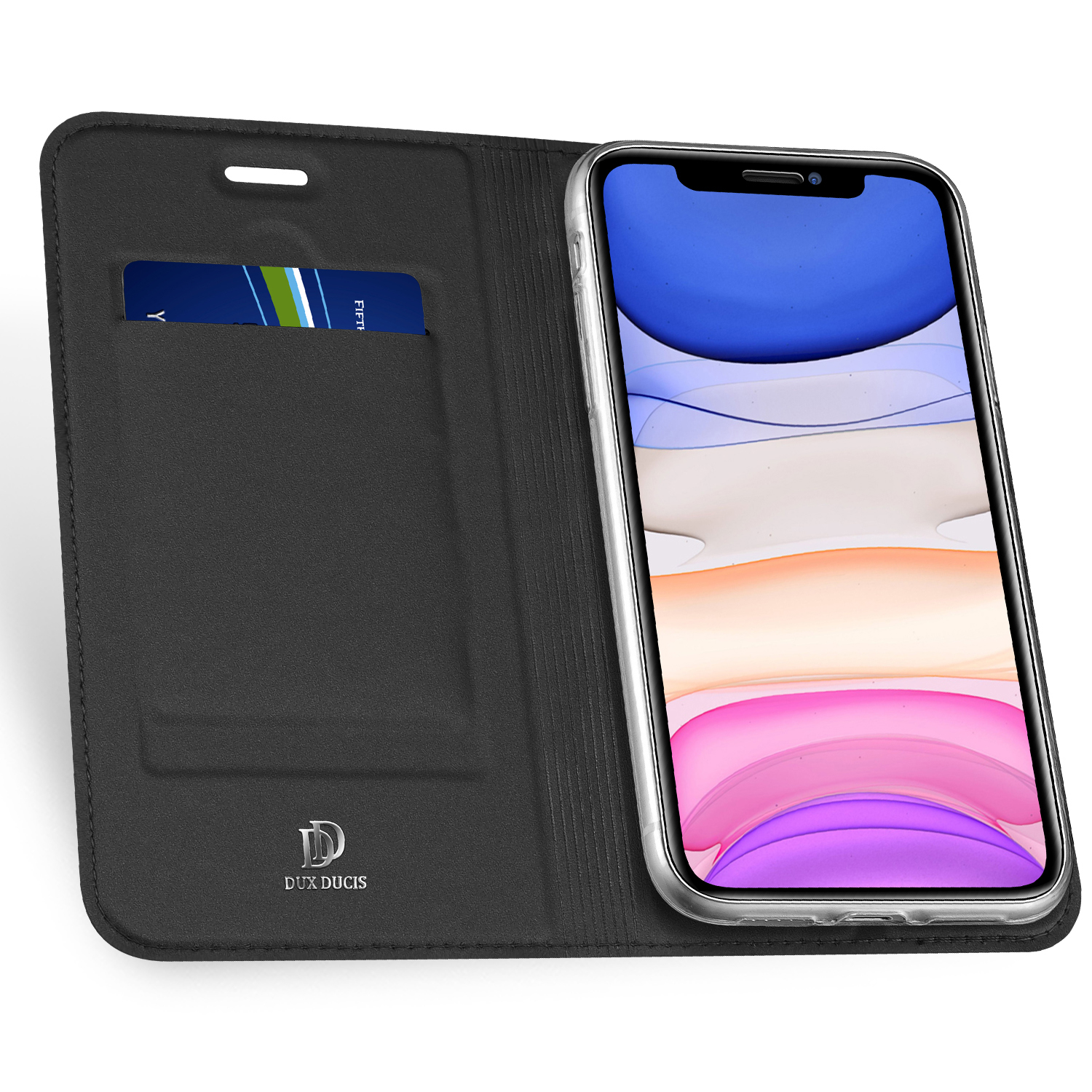 DUX DUCIS Skin Pro Series läderfodral till iPhone 11, svart