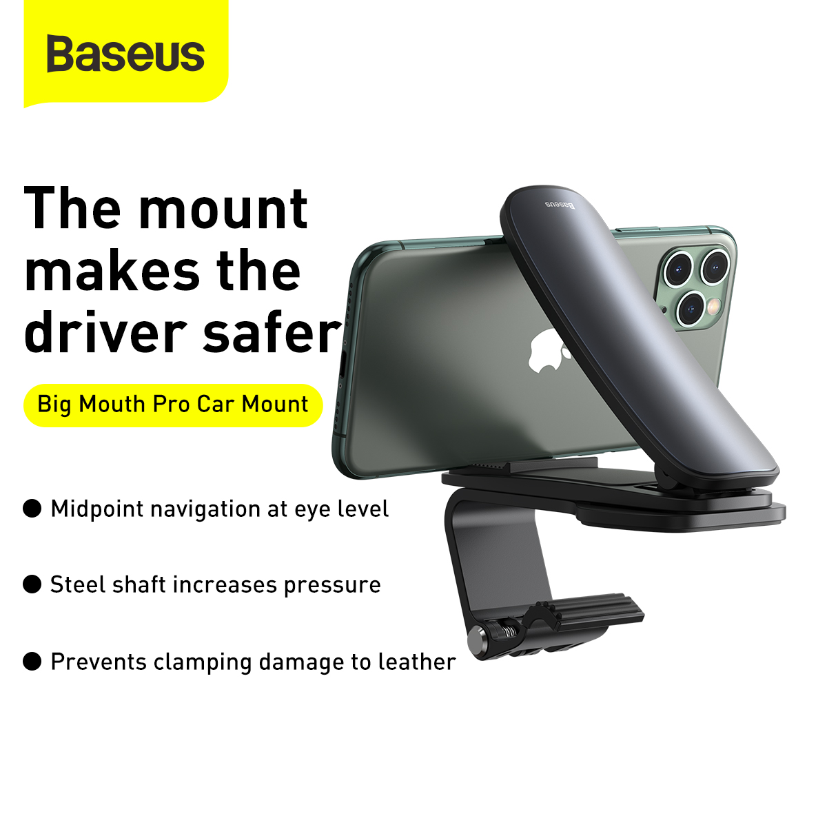 Baseus Big Mouth Pro bilhållare för instrumentbrädan