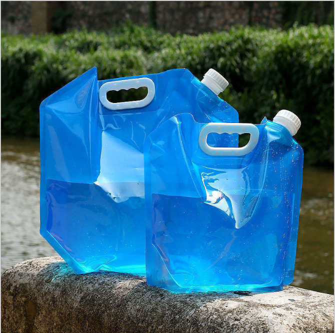 Vikbar vattenbehållare, 10L, blå