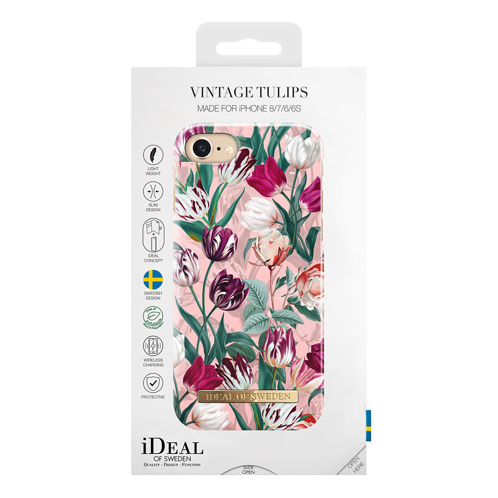 iDeal Fashion Case magnetskal iPhone 8/7/6, Vintage Tulips