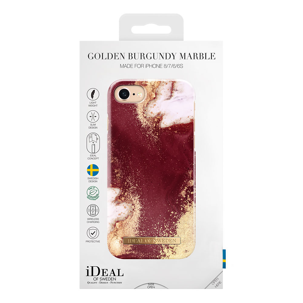 iDeal Fashion Case, iPhone 8/7/6, Golden Burgundy