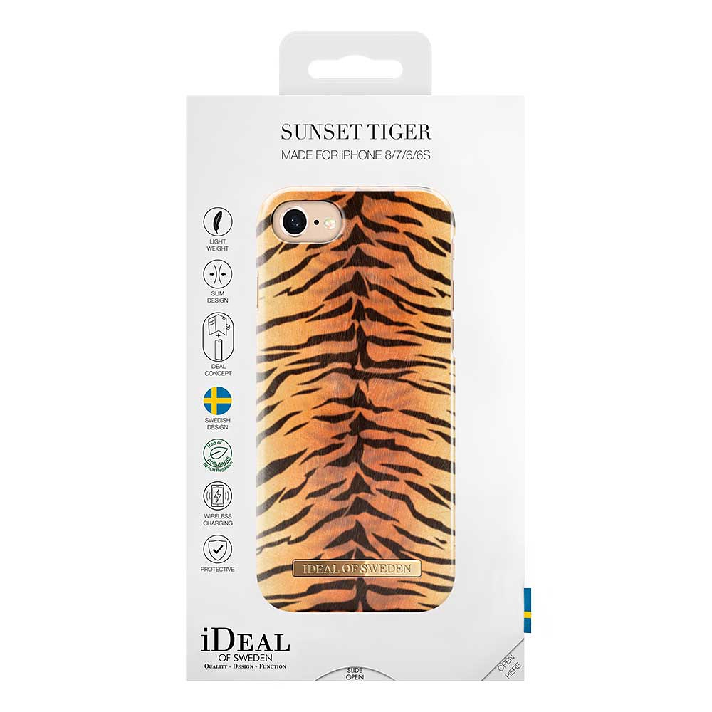 iDeal Fashion Case skal till iPhone 8/7/6, Sunset Tiger