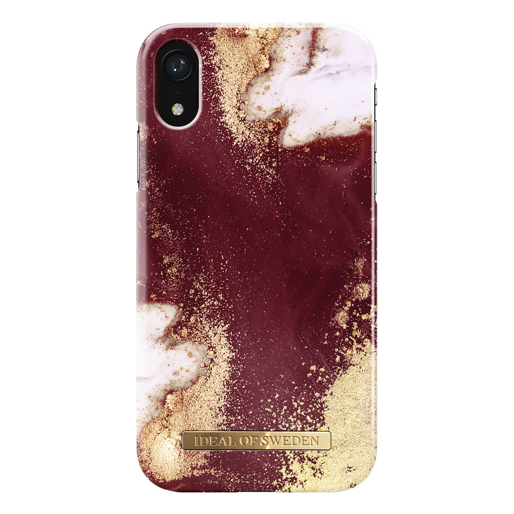iDeal Fashion Case, iPhone XR, Golden Burgundy