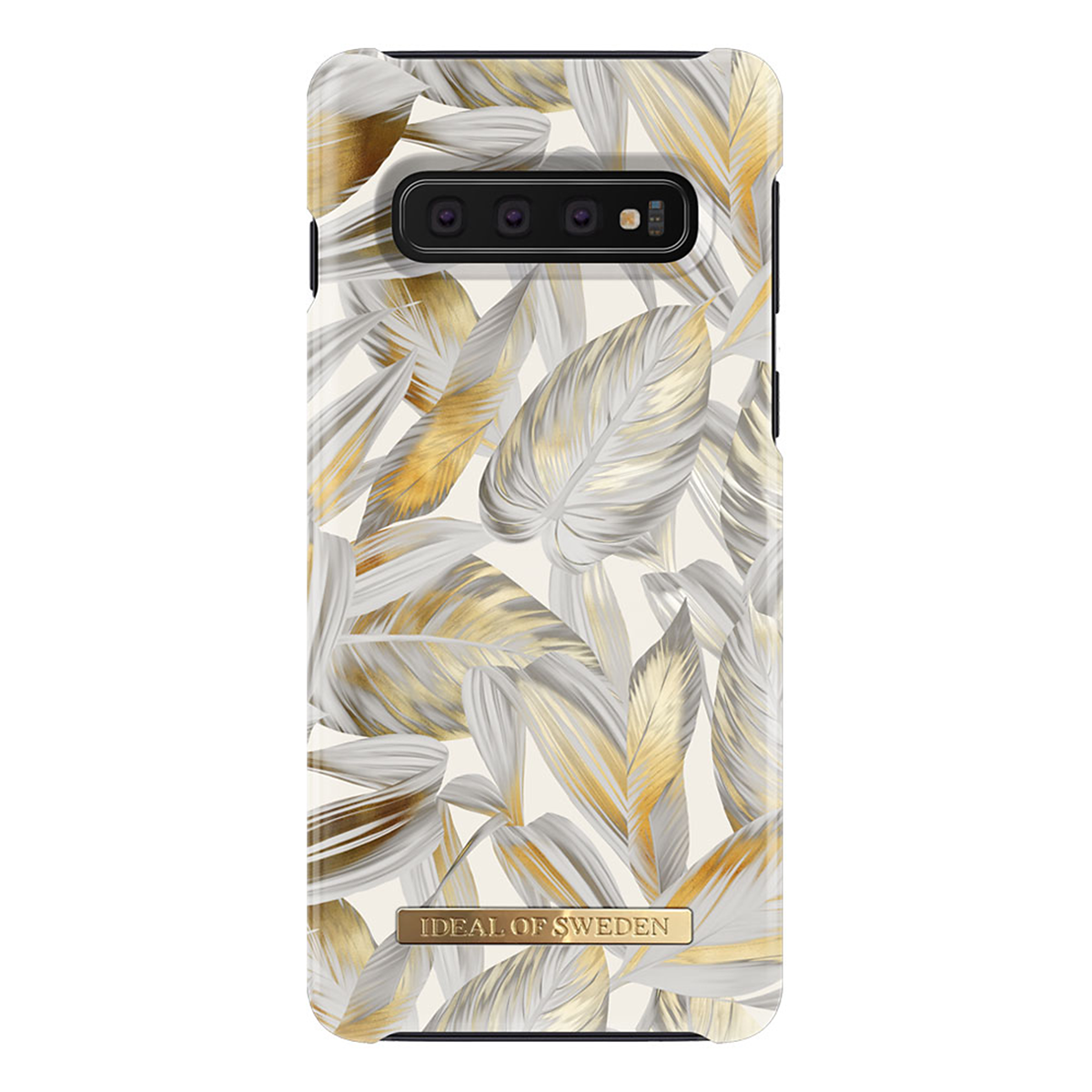 iDeal Fashion Case magnetskal Galaxy S10, Platinum Leaves
