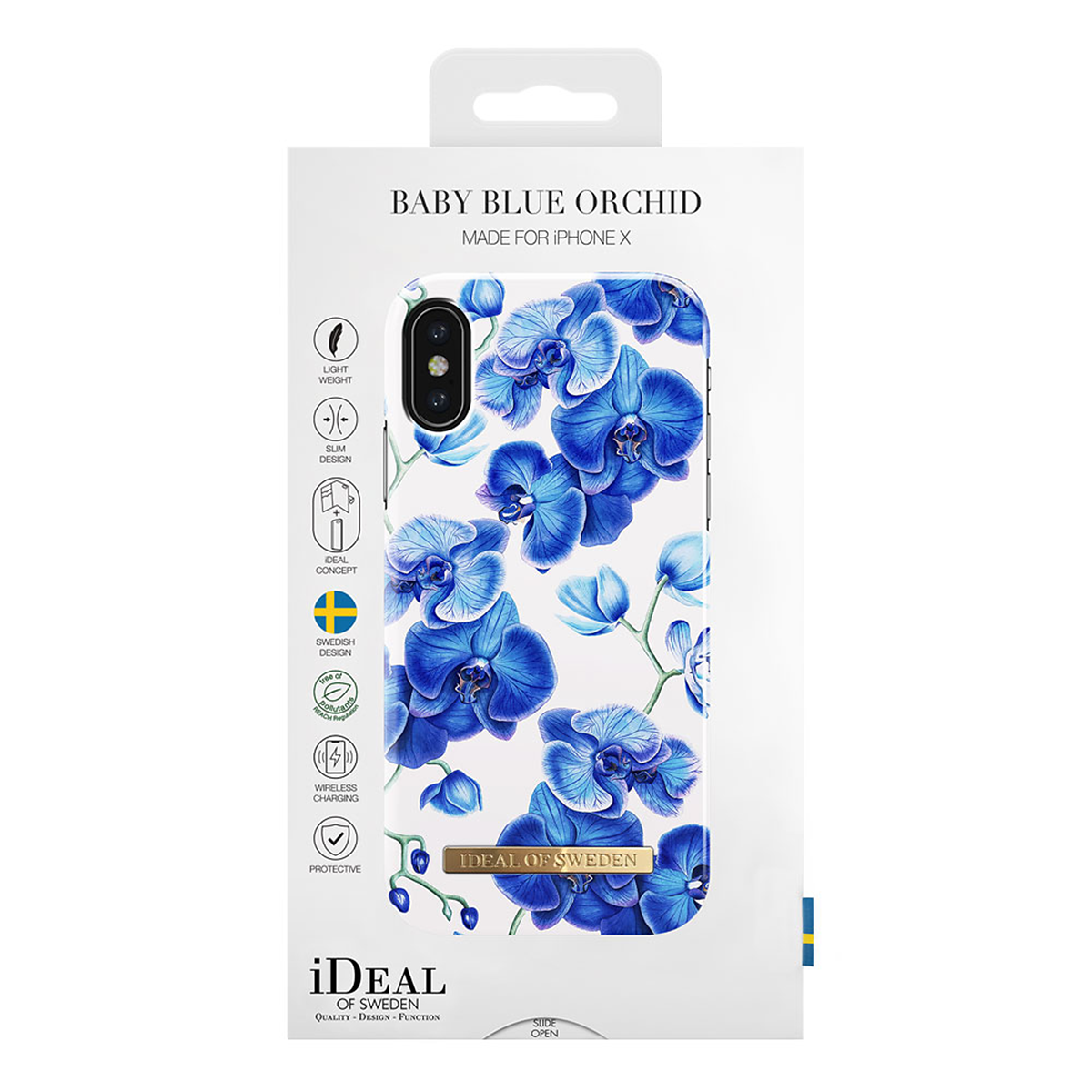 iDeal Fashion Case magnetskal iPhone X/XS, Baby Blue Orchid