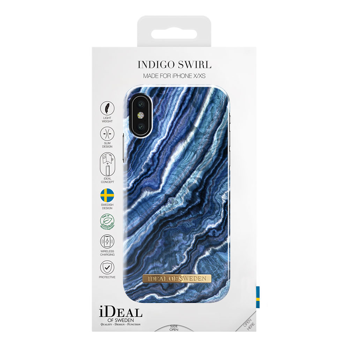 iDeal Fashion Case magnetskal iPhone X/XS, Indigo Swirl