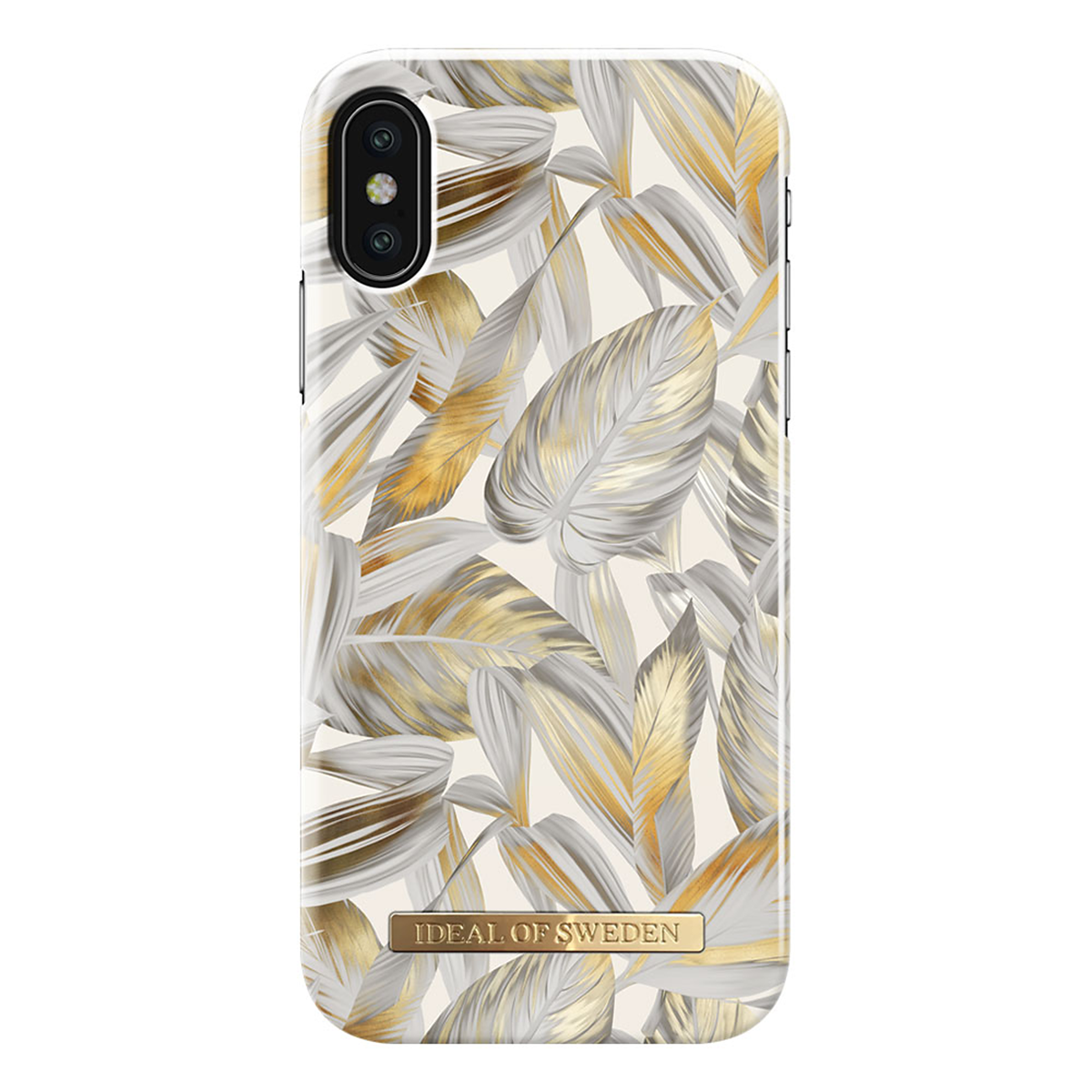 iDeal Fashion Case magnetskal iPhone X/XS, Platinum Leaves