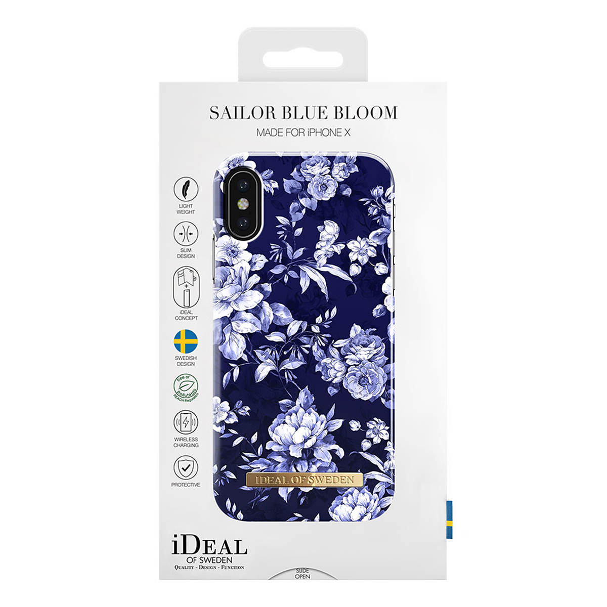iDeal Fashion Case magnetskal iPhone X/XS, Sailor Blue Bloom