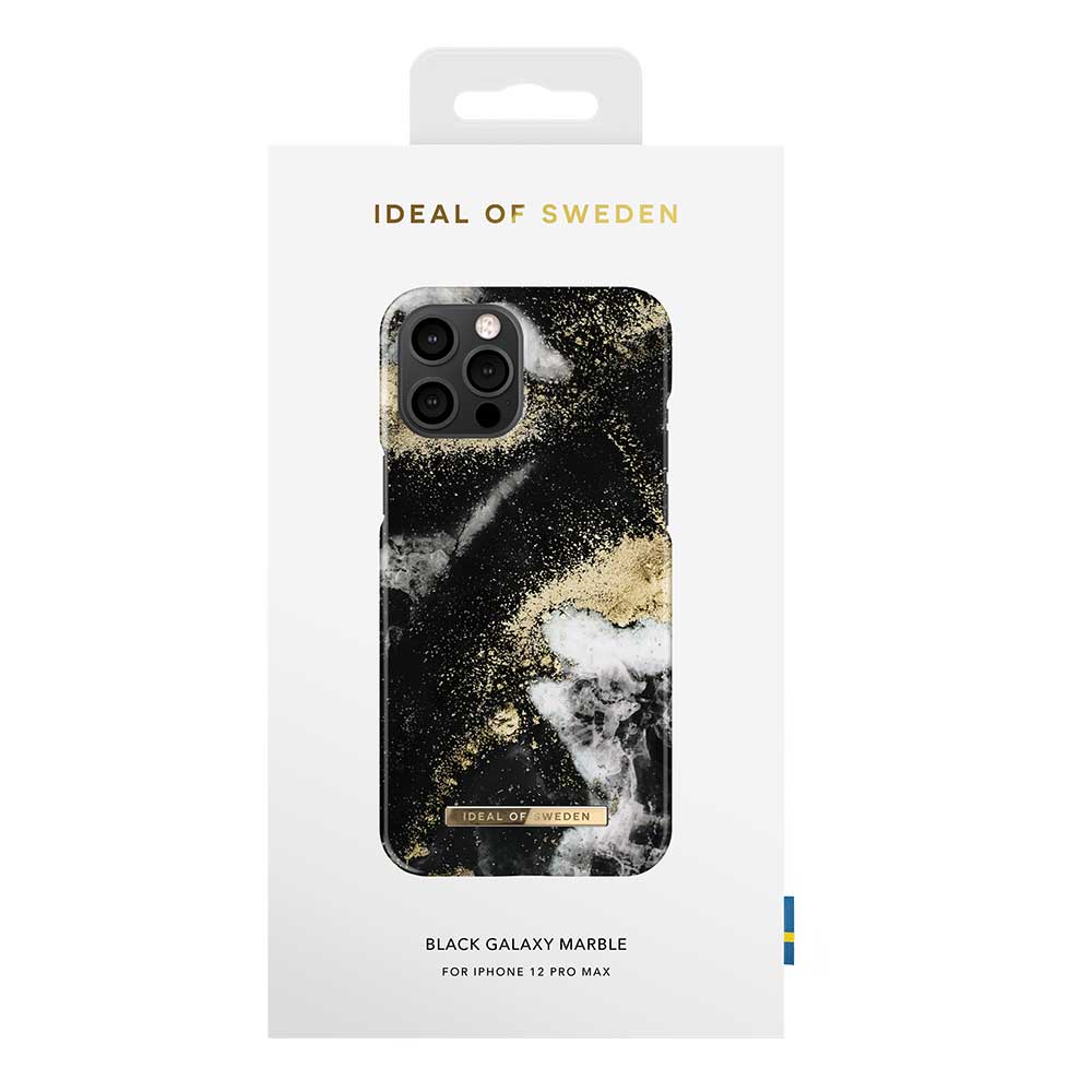 iDeal Fashion Case skal, iPhone 12 Pro Max, Black Galaxy Marble