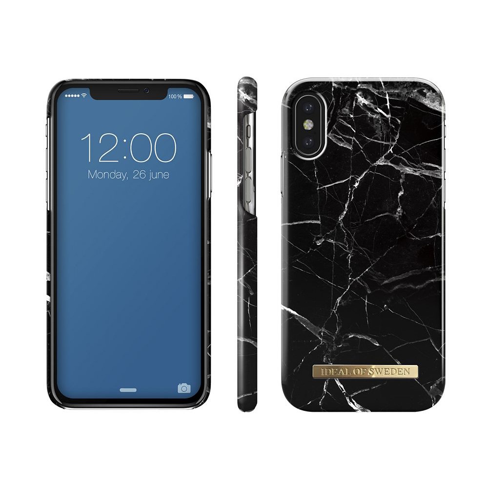 iDeal Fashion Case Black Marble, Iphone XS MAX