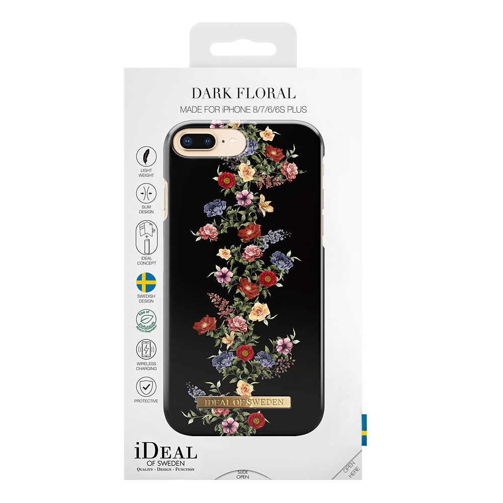iDeal Fashion Case magnetskal iPhone 8/7/6 Plus, Dark Floral