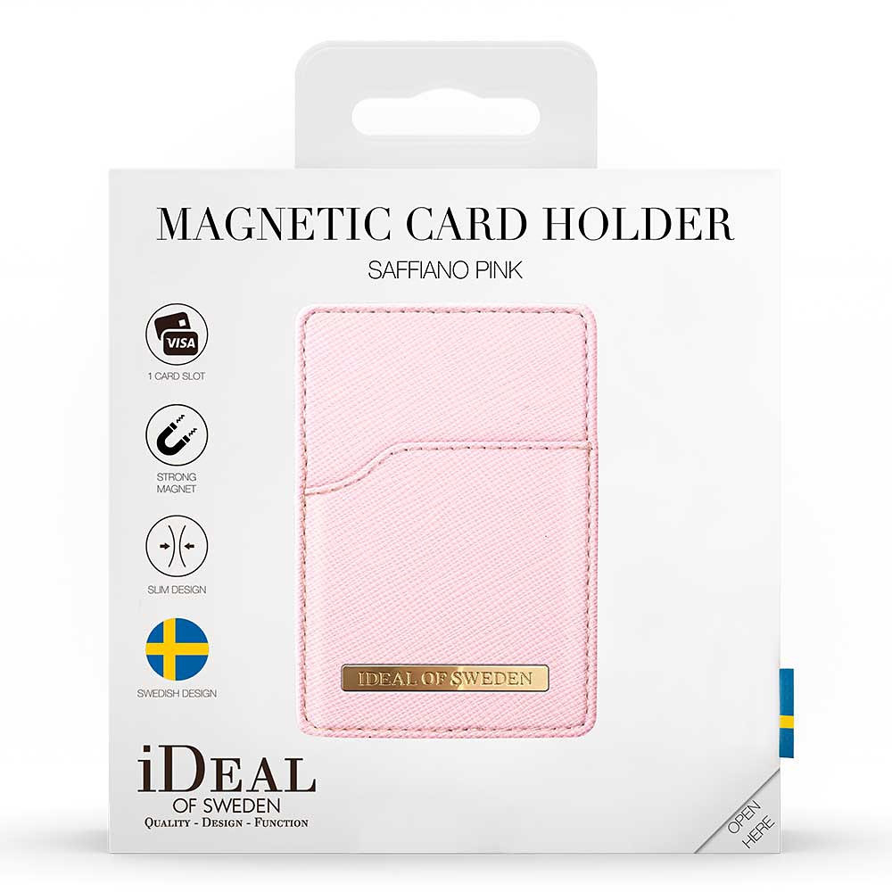 iDeal Magnetic korthållare, Saffiano Pink