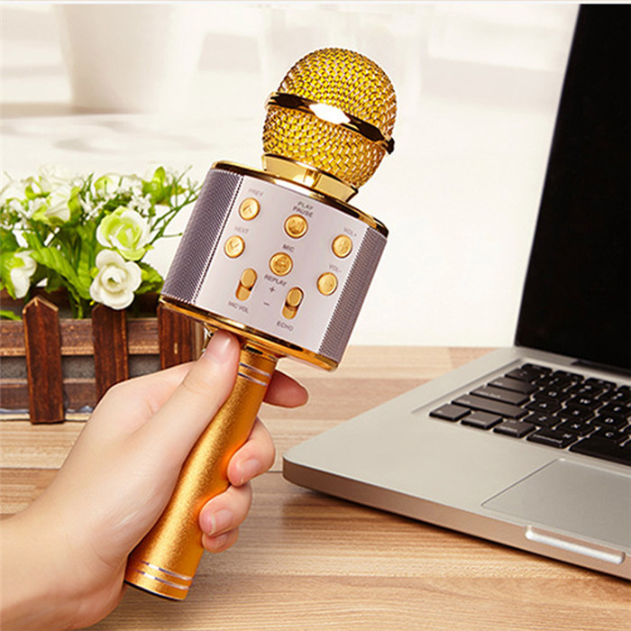 iKaraoke Bluetooth-mikrofon, guld