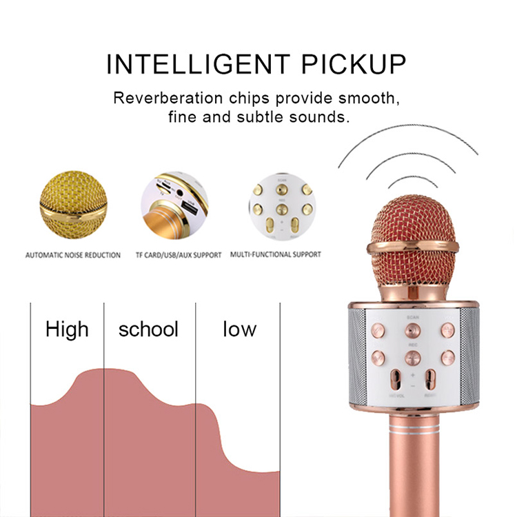 iKaraoke Bluetooth-mikrofon, rosa