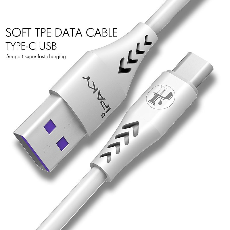 iPaky USB-C kabel med Quick charge, 3.6A, 1m, vit