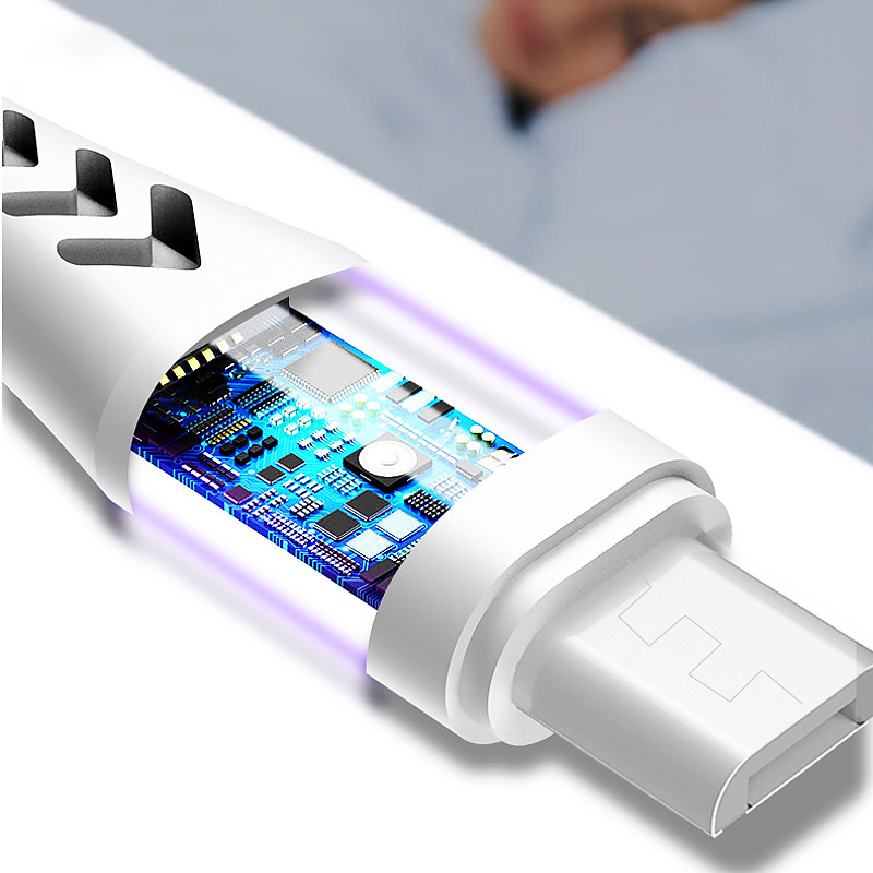 iPaky micro-USB kabel, Quick charge 3.6A, 1m, vit