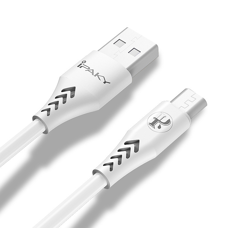 iPaky micro-USB kabel, Quick charge 3.6A, 1m, vit
