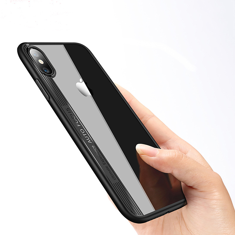 Joyroom transparent skal, iPhone XR, svart 