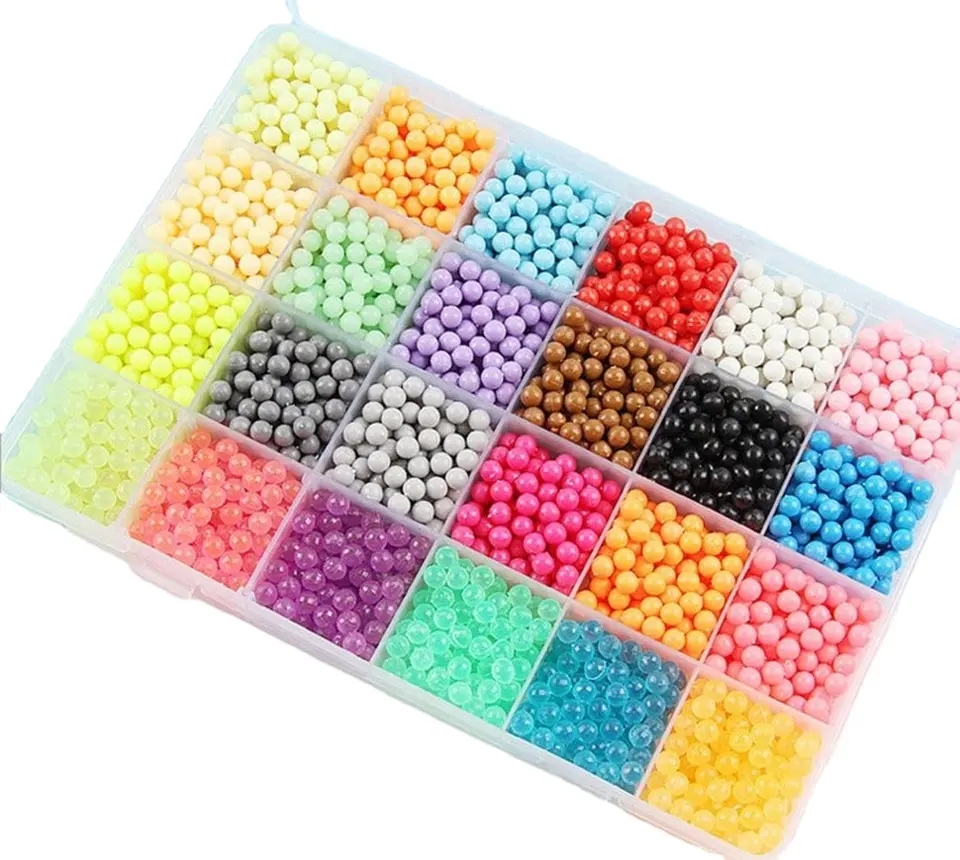 Påfyllandskit med Waterbeads i 24 färger, Mix, 3000st