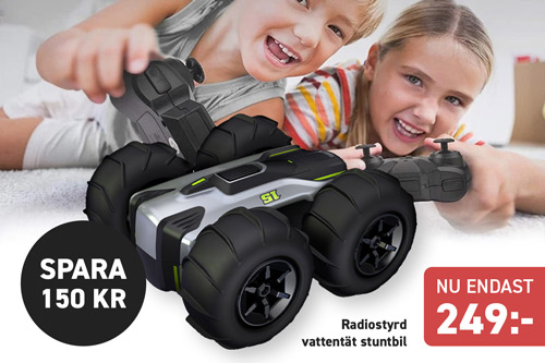 Vattentät radiostyrd stuntbil
