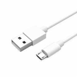 Micro-USB kabel, 0.25m, 2A, vit