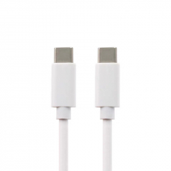 USB-C till USB-C kabel, 0.2m, Snabbladdning, vit