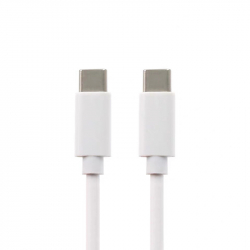 USB-C till USB-C kabel, 0.2m, Snabbladdning, vit