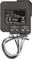 Nexa WBT-912 Trådlös 2-kanals sändare för inbyggnad