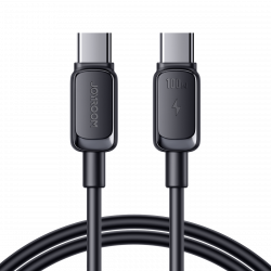 USB-C till USB-C kabel med snabbladdning, 100W, 5A, 1.2m, svart