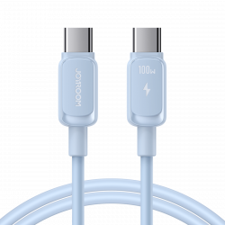 USB-C till USB-C kabel med snabbladdning, 100W, 5A, 1.2m, blå