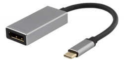 Deltaco USB-C - DP adapter, USB-C ha, DP ho, 3840x2160 60Hz