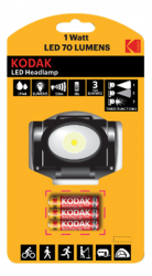 KODAK LED Headlamp 70lm incl. 3xAAA