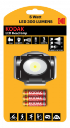 KODAK LED Headlamp 300lm incl.3xAAA