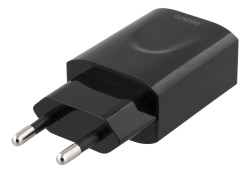 Deltaco Väggladdare, 100-240V, USB, 5V, 2,4A, 12W, svart