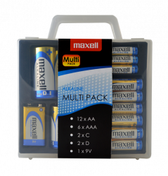 Maxell Alkaline Batterier Multi-Pack, AA/AAA/C/D/9V