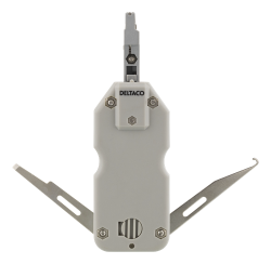 Deltaco Kompakt slitsverktyg för nätverkskabel, Krone LSA, vit