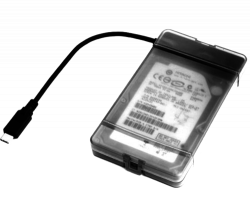 USB3.1 Gen2 HDD-adapter skyddande skal upp till 12.5 mm 10 Gbps