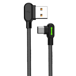 McDodo CA-5281 Vinklad USB-C-kabel, 2A, 1.2m, svart