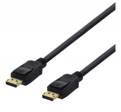 Deltaco DisplayPort-kabel, 4K UHD, DP 1.2, 3m